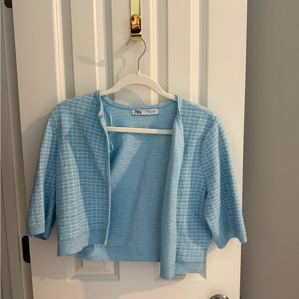 Zara Women's Light Blue Cardigan